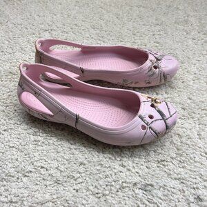 CROCS pink Camo Ballet Flats Size 9